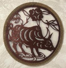 Bull Pendant Embroidery Design: Unleash Creativity with Free Pattern