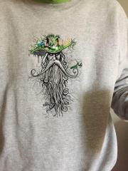 Root Man Embroidery: Unique Sweater Design Blends Nature and Fashion