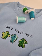 Can't Touch This Embroidery Design: Unique Shirt Styling Ideas