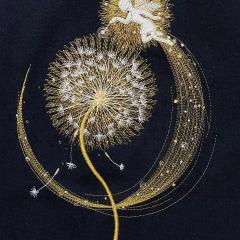 Fairy Magic Dandelion Embroidery Design: A Whimsical Creation