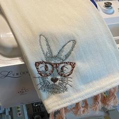 Bunny Embroidery Design: Adorn Your Towels