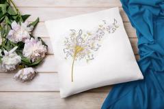 Dandelion Music Embroidery: Square Pillow Design