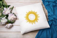 Free Embroidery Design: Brighten Decor with a Sun-Inspired pillow