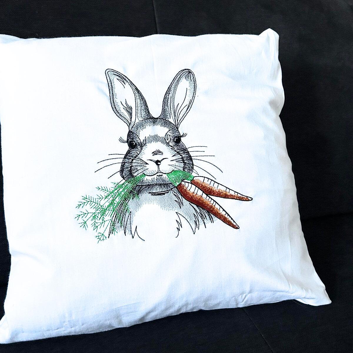 Easter Bunny Embroidery: Charming Cushion Ideas
