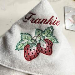 Strawberry Embroidery Free Design: Freshen Up Your Bath Towel