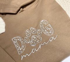 Dog Mama Embroidery Design: Stylish Hoodie Makeover