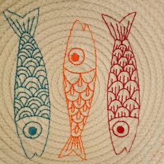 Three Fish Free Embroidery Design: A Simple Craft