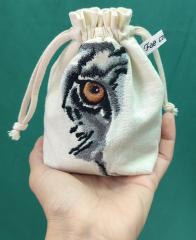 Stalking Wild Tiger Eye Embroidery Design Masterpiece