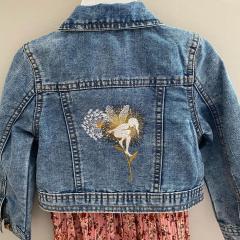 Enchanting Fairy Embroidery Design -Tale Denim Jacket