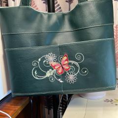 Butterfly Swirl Embroidery Design Elegant Idea for bag
