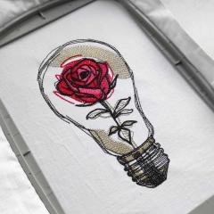 Elegant Rose Embroidery Design Timeless Art