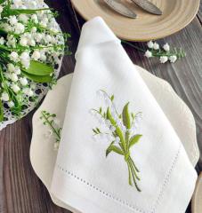 Seasonal Floral Decor Embroidery Craft Spring Bouquets with Lilies