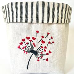 Stitch a Whisper of Love: Dandelion Hearts Embroider a Breeze of Red