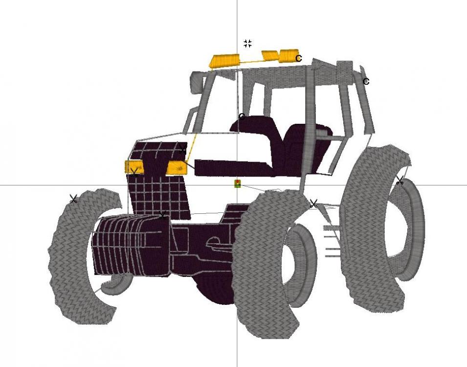 Tractor embroidery design layer 4