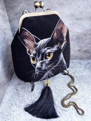 Timeless Fashion with Sphynx Design: Stylish Embroidered Bags