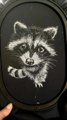 Add Wild Charm to Your Projects with Nocturnal Raccoon Embroidery