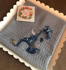 Stitch with Imagination: Adorable Dragon Embroidery Design