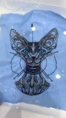 Create Sophisticated Embroidery with a Graceful Cat