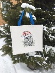 Whimsical Owl Embroidery design for the Holidays