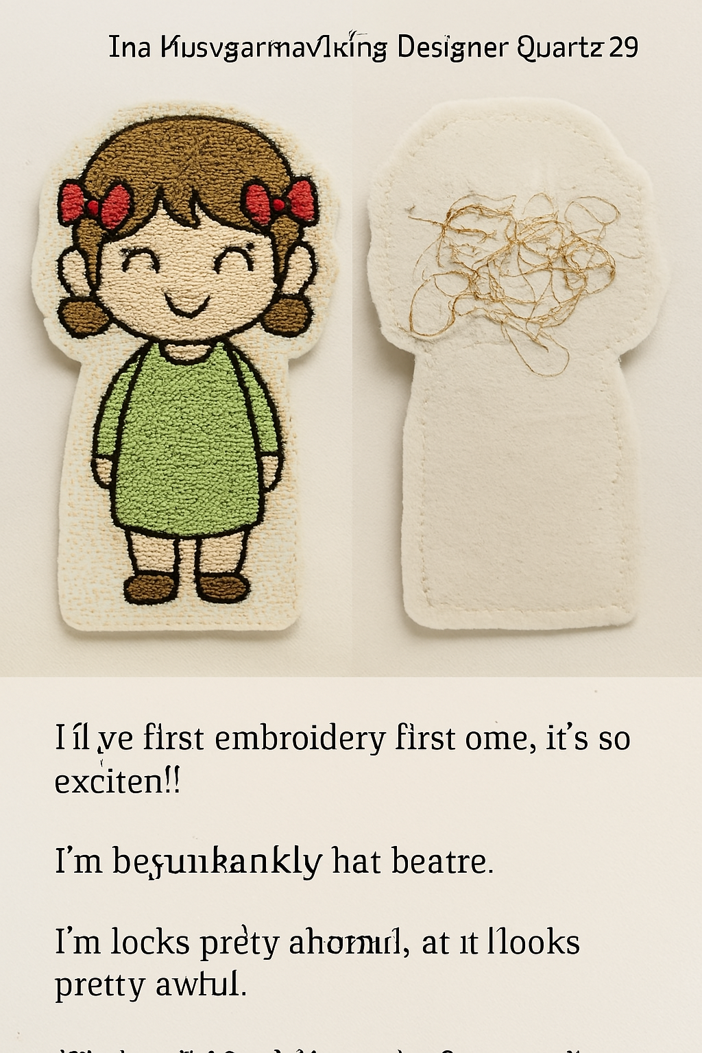 My First Embroidery Project My First Embroidery Project