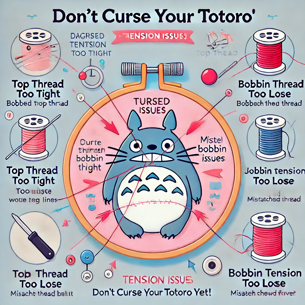 Educational and humorous infographic for embroidery beginners