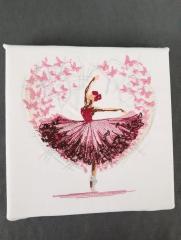 Towel with Ballet in My Heart Embroidery Design – Grace