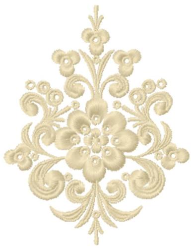 Baroque decor free embroidery design