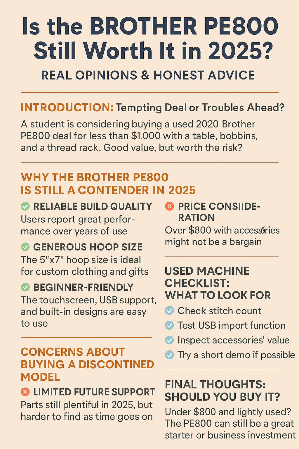 Brother PE-800 still worth