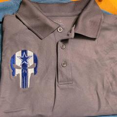 Men’s Shirt with Dallas Cowboys Punisher Embroidery Design
