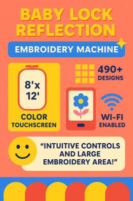 Baby Lock reflection embroidery machine inforgraphic