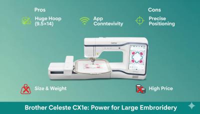 Brother Celeste CX1e review about embroidery machine