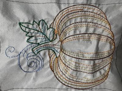Embroidering on Woven Polyester Tablecloths