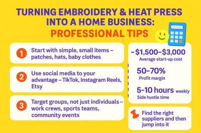 Embroidery and heat press tips