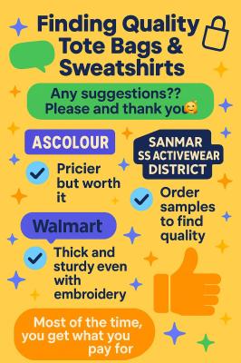 Finding quality tote bags and shirts Finding quality tote bags and shirts