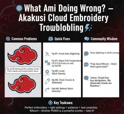 What ani doing wrong Akakusi Cloud embroidery
