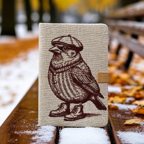 Sparrow Gentleman free embroidery design