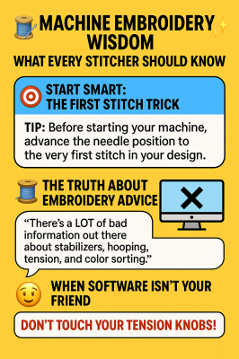 Machine embroidery wisdom