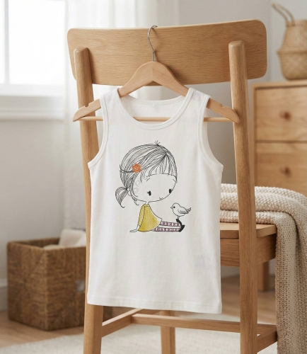 Girl with bird free embroidery design