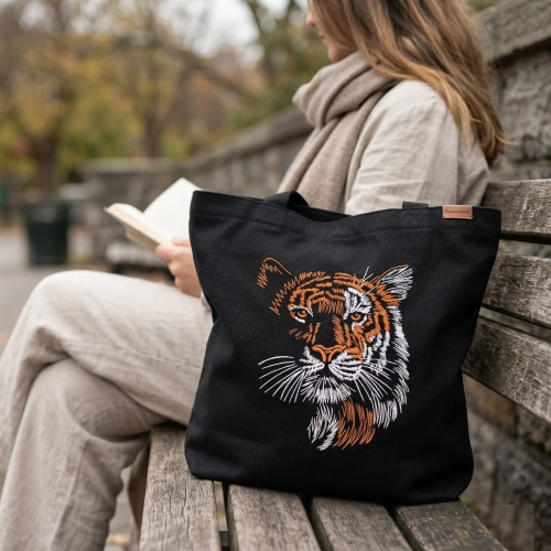 Tiger black background free embroidery design