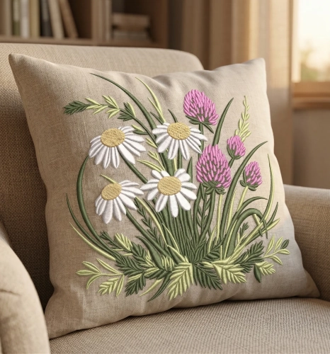 Flower bush free embroidery design